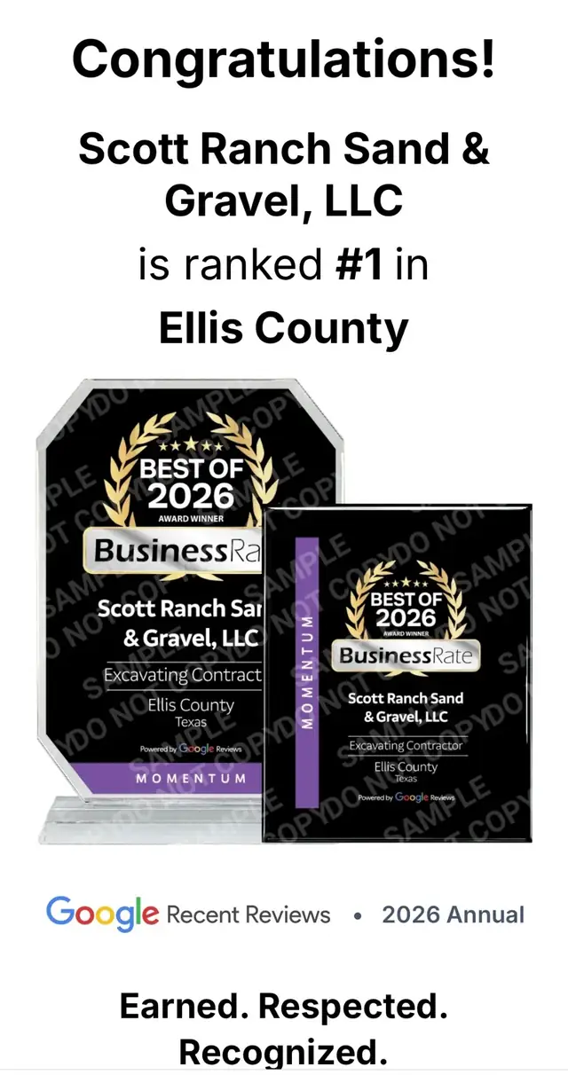 Scott Ranch Sand & Gravel ranked #1 in Ellis County — BusinessRate Best of 2026
