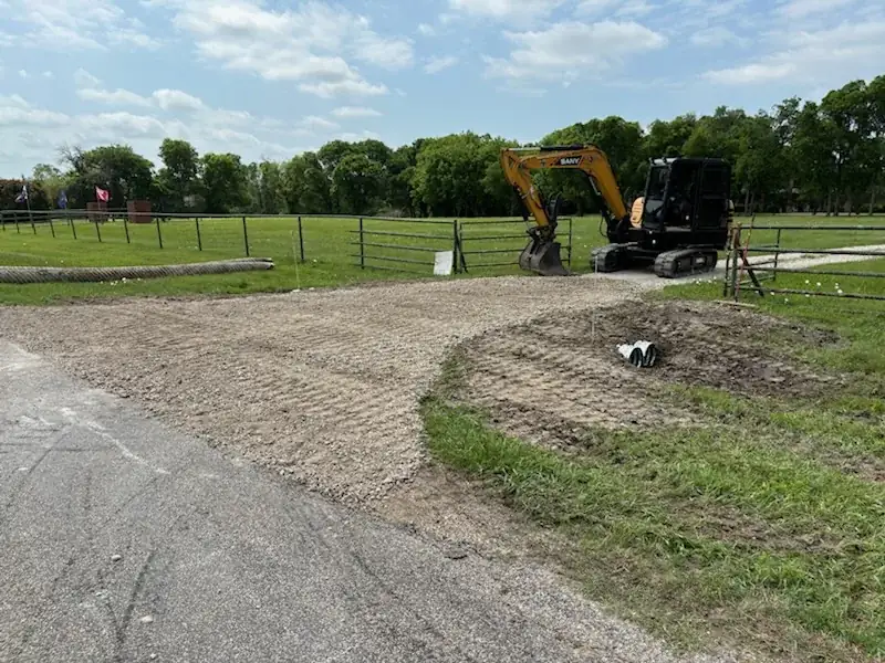 Finished gravel driveway approach over the new culvert install